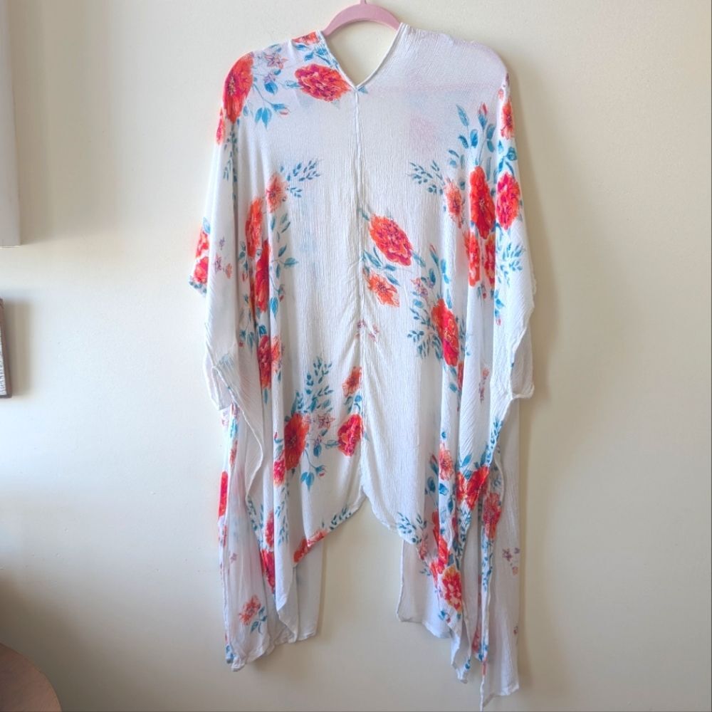 L.I.F.E. Love is for Eternity Floral Kimono Cardigan Boho Beachy 2X - Picture 3 of 5